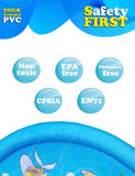 EvoFine 68" Inflatable Outdoor Water 3-in-1 Splash Pad Sprinkler for Kids,Summer Family Activity for Kids Ages 4-8