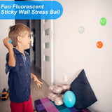 Sticky Balls That Stick to The Ceiling - 4Pcs Stress Balls Fidget Toys Glow in The Dark