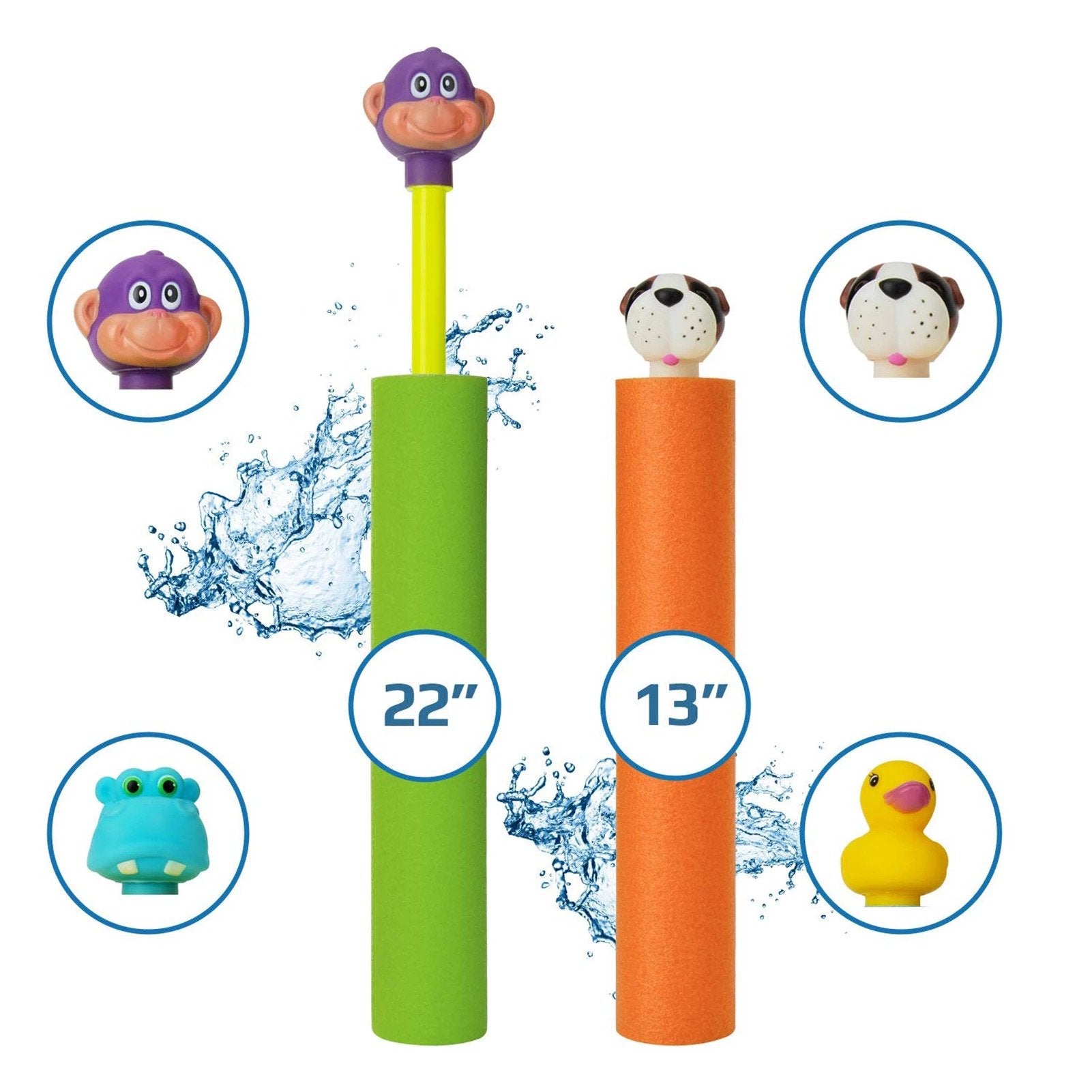 Water Squirters for Kids, 4-Pack Water Guns for Toddlers Age 2-4, Durable Water Blasters