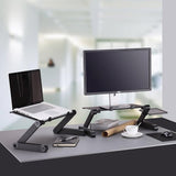Adjustable Ergonomic Portable Aluminum Laptop Desk - Table Desk Stand With Mouse Pad Laptop Desk EvoFine 
