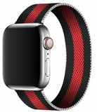 Apple watch bands 40mm, Stainless steel Milanese loop straps For Apple watch watch bands EvoFine Black middle red 42mm or 44mm 