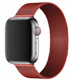 Apple watch bands 40mm, Stainless steel Milanese loop straps For Apple watch watch bands EvoFine Red 42mm or 44mm 