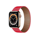 Apple watch bands 40mm, Stainless steel Milanese loop straps For Apple watch watch bands EvoFine Rose gold red 38mm or 40mm 
