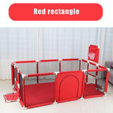 Baby playpen, Playpens for Babies, Kids Safety Play Center Yard Portable Playard Play Pen Baba Accessories EvoFine Red Rectangle 