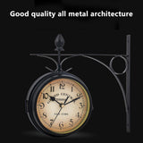 Bracket Mounted Outdoor Indoor Wall Clock For Home Garden Wall Clock EvoFine 