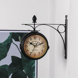 Bracket Mounted Outdoor Indoor Wall Clock For Home Garden Wall Clock EvoFine 