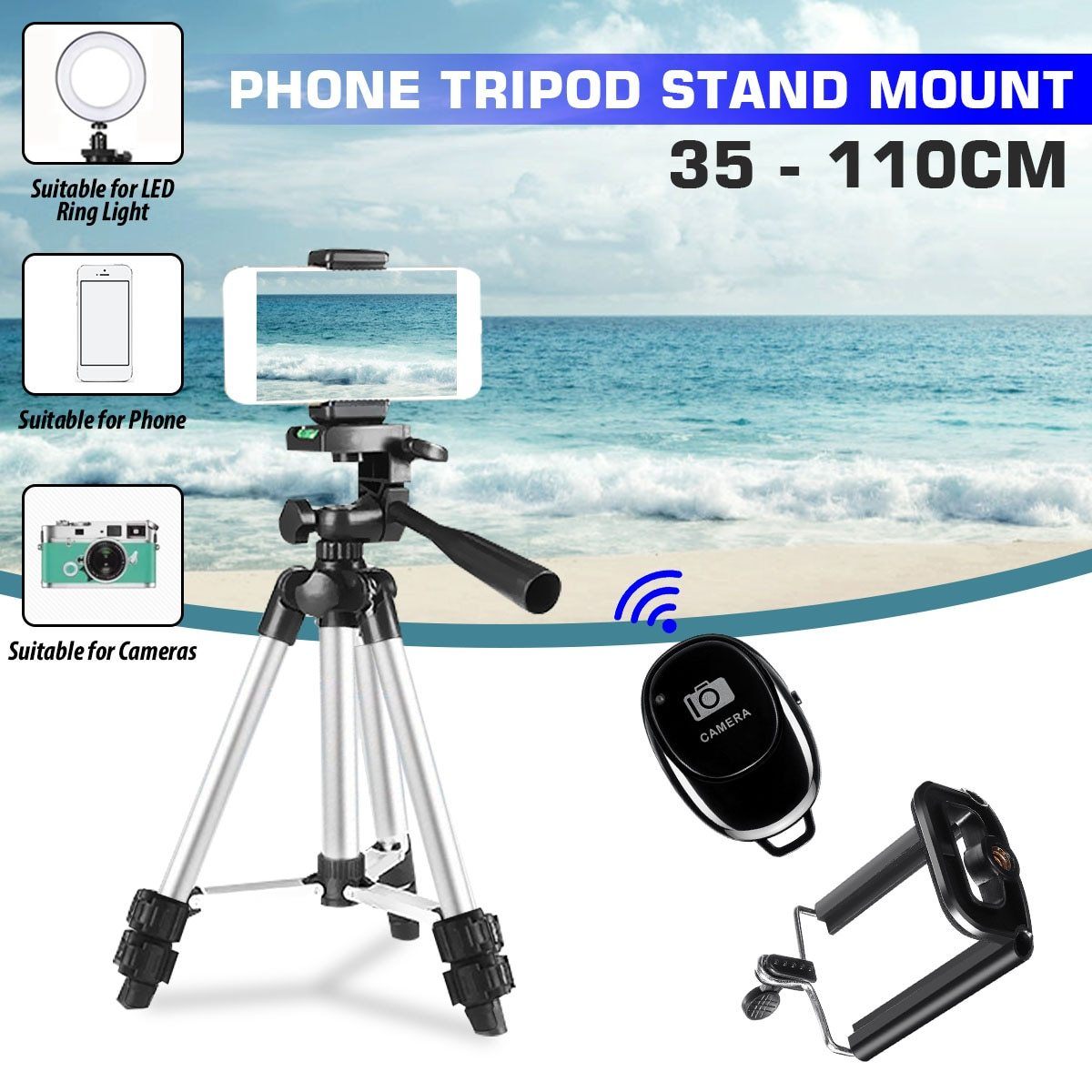 Camera Tripod with Carry Bag, Lightweight Travel Aluminum Professional Tripod Stand Tripod EvoFine 