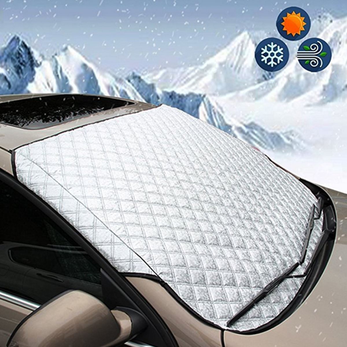 Car Windshield Snow Cover with 4 Layers Protection Car accessories EvoFine 