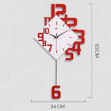 Creative Modern Wall Clock EvoFine Red 