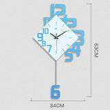 Creative Modern Wall Clock EvoFine Sky Blue 