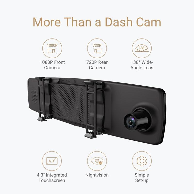 Dual Dashboard Touch Screen Dash Cam Evofine 