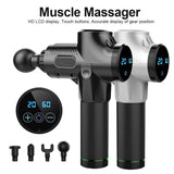 Electric Body Deep Muscle Massager LED Muscle Massage Guns Muscle Massager EvoFine Silver EU Plug 