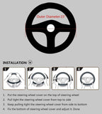 EvoFine Genuine Leather Steering Wheel Cover Evofine 