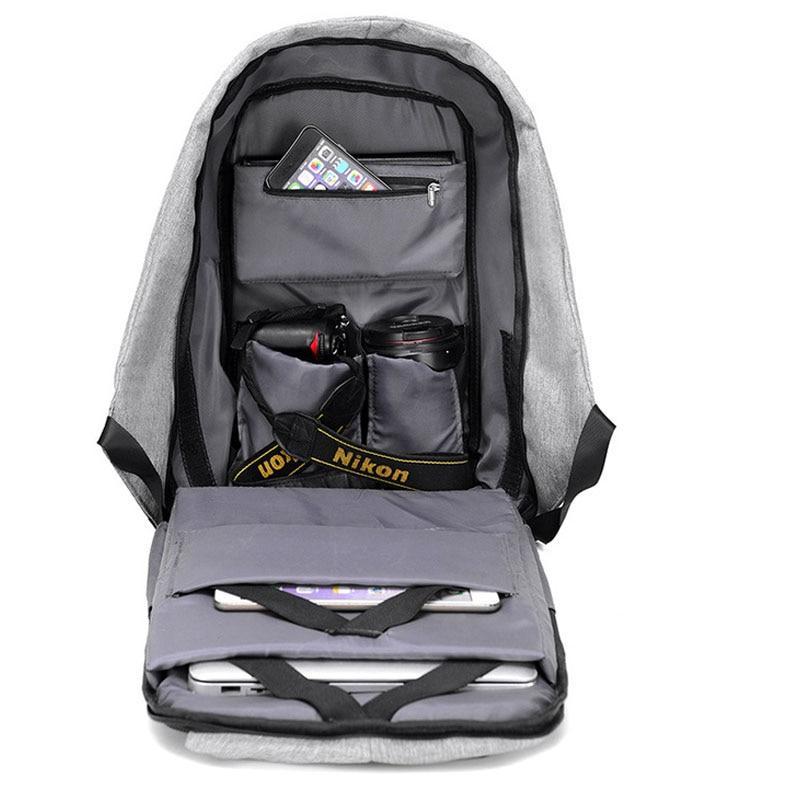 Exclusive Anti Theft Backpack -USB Charging Travel Friendly Evofine 