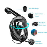 Full Face Snorkeling Mask with Detachable Camera Mount