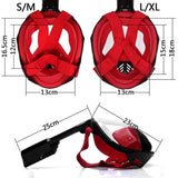 Full Face Snorkeling Mask with Detachable Camera Mount Snorkel Mask EvoFine 