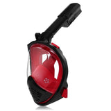 Full Face Snorkeling Mask with Detachable Camera Mount Snorkel Mask EvoFine Black red S/M 