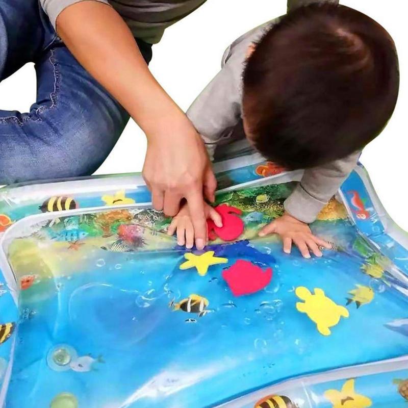 Inflatable Tummy Time Premium Water mat Infants and Toddlers Baba Accessories EvoFine 
