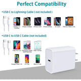 Apple Iphone Charger USB C Wall Charger 20W PD Adapter with 3FT Fast Charging Lighting Cable