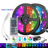 LED Strip Lights Waterproof Flexible RGB Tape Lights Self Adhesive Multicolor Flexible 12V RGB Adapter LED Strip EvoFine 
