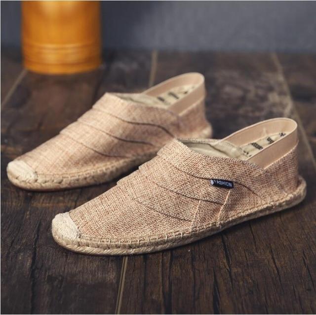 Men Fashion Casual Flat Loafer Men Shoes EvoFine khaki A13 41 