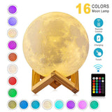 Night Light 3D Print Moon Lamp Rechargeable