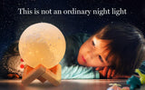 Night Light 3D Print Moon Lamp Rechargeable Night Lamp EvoFine 