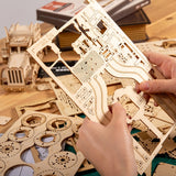3D Wooden Puzzle Train Model Building Kits for Children Kids