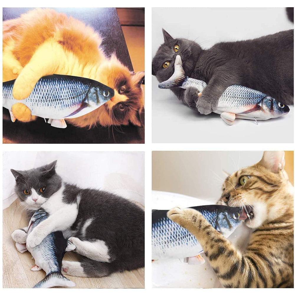 Electric Moving Fish Cat Toy with Built-in touch sensor