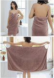 Women Microfibre Soft Cotton Bath Robe Magic Towel