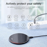 Qi-Certified 10W Fast Wireless Charging Pad Wireless Charger EvoFine 