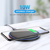 Qi-Certified 10W Fast Wireless Charging Pad Wireless Charger EvoFine 