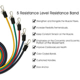Resistance Band Set, Full Body Workout Resistance Loop for Home Fitness Resistance Bands EvoFine 
