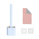 Silicone Flex Toilet Brush with Holder, New Non-Slip Long Handle Toilet Bowl Cleaner Brush bathroom EvoFine United States E 