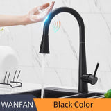 Single-Handle Touch Kitchen Sink Faucet with Pull Down Sprayer Touch Inductive Sensitive Faucet Mixer shower head EvoFine 