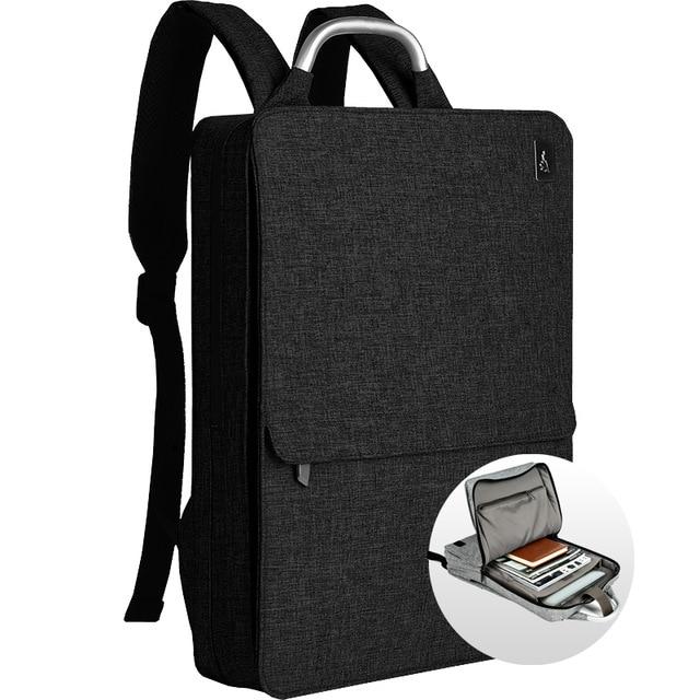 Slim Minimalism Laptop Travel Backpack - Waterproof Fashion Style Bags EvoFine Black Gray 