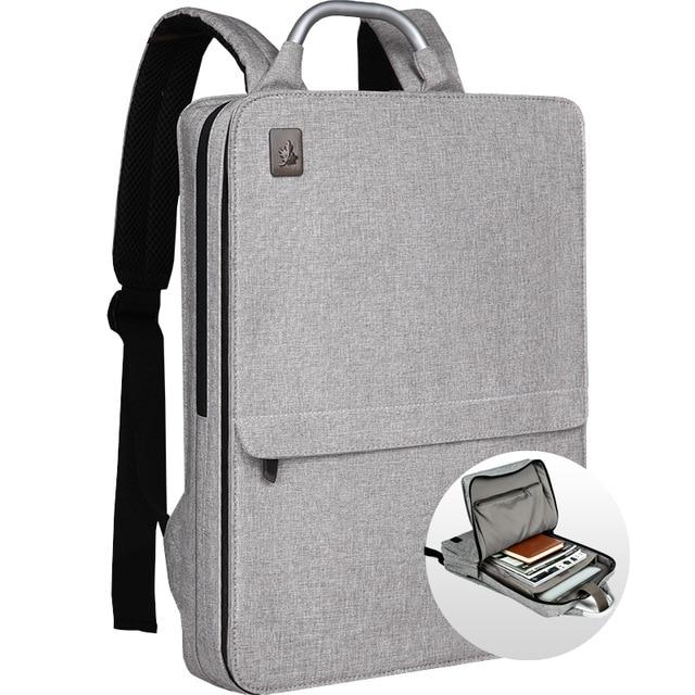Slim Minimalism Laptop Travel Backpack - Waterproof Fashion Style Bags EvoFine Light Khaki 