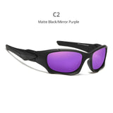Sports Polarized Sunglasses For Men and Women Sunglasses EvoFine C2 Purple 