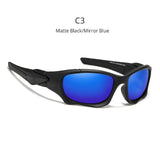 Sports Polarized Sunglasses For Men and Women Sunglasses EvoFine C3 Mirror Blue 