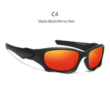 Sports Polarized Sunglasses For Men and Women Sunglasses EvoFine C4 Mirror Red 