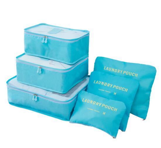 Travel™ Packing Cube System - Luggage Organizer Evofine Light blue 