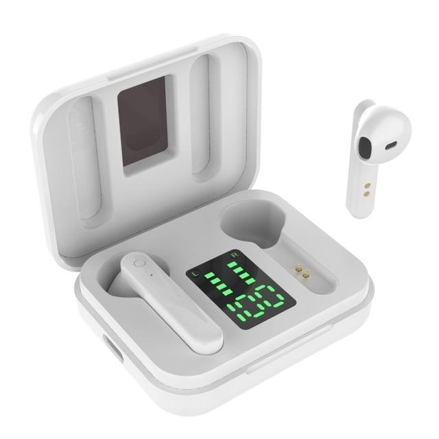 True Bluetooth Earphones Wireless in-Ear Waterproof Earbuds Mini Headset Earphone EvoFine White 