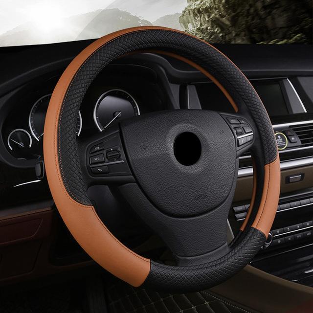 Universal Car Steering Wheel Cover evofine Brown 