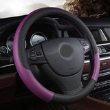 Universal Leather Car Steering wheel Cover Evofine Purple 