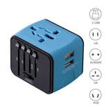 Universal Travel Adapter Evofine Blue 