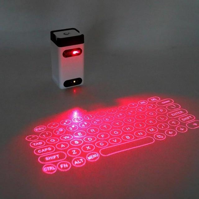 Virtual Laser Keyboard - Wireless Projection mini keyboard Virtual Keyboard EvoFine White 