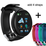 Waterproof Bluetooth Smart Watch For Android Ios Smartwatch EvoFine D18 add 4 straps China 