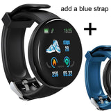 Waterproof Bluetooth Smart Watch For Android Ios Smartwatch EvoFine D18 add blue strap China 