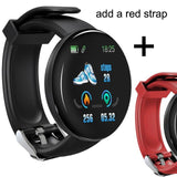Waterproof Bluetooth Smart Watch For Android Ios Smartwatch EvoFine D18 add red strap China 