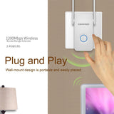 WiFi Range Extender - Up to 1200Mbps WiFi Repeater Wireless Signal Booster Repeater EvoFine 